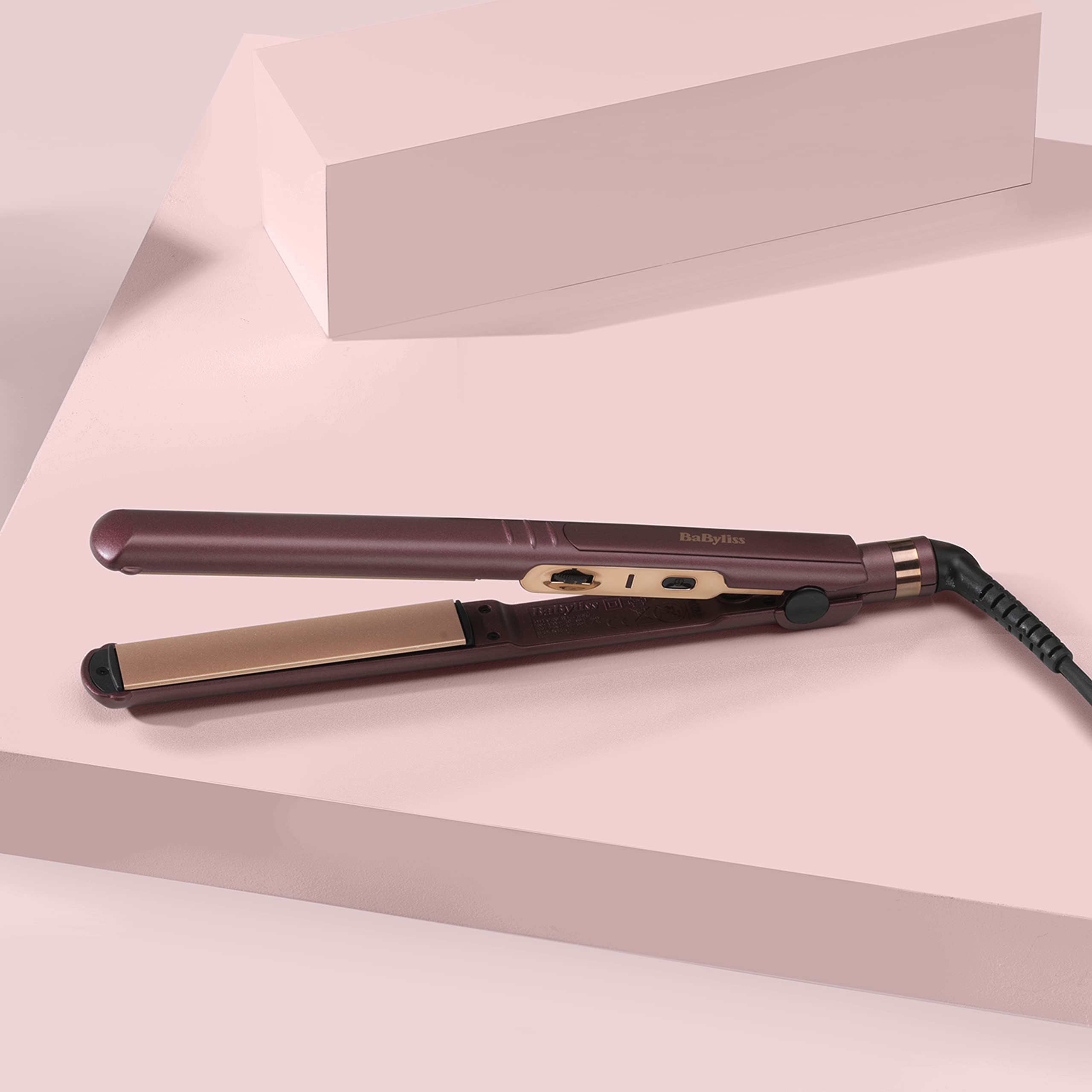 BaByliss Berry Crush 230 Hair Straightener| 10 Heat Settings From 140c - 230c For Use On All Hair Types l Long Length 3m Swivel Cord | Long Length Plates For Fast Smooth Styling | 2183PSDE(Brown) BaByliss Berry Crush 230 Hair Straightener| 10 Heat Settings From 140c - 230c For Use On All Hair Types l Long Length 3m Swivel Cord | Long Length Plates For Fast Smooth Styling | 2183PSDE(Brown)